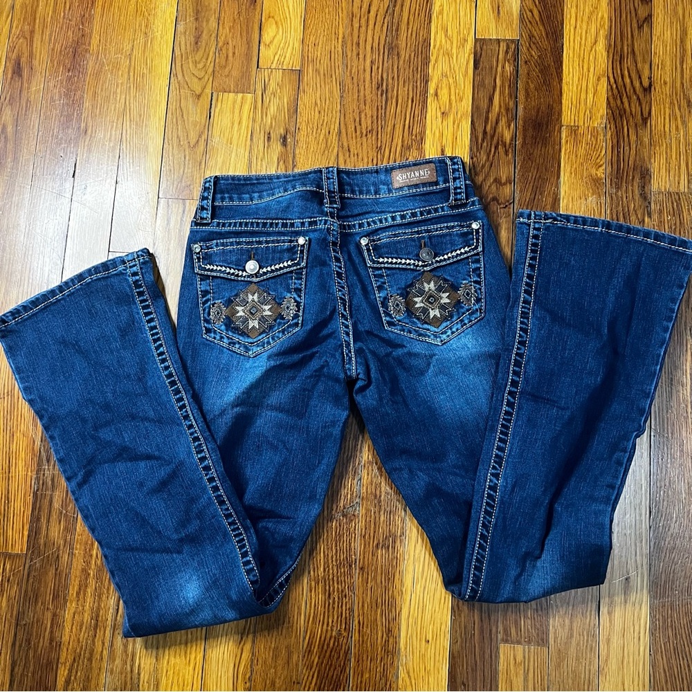 Shyanne Embellished Mid Rise Denim Jeans Size 26 Reg